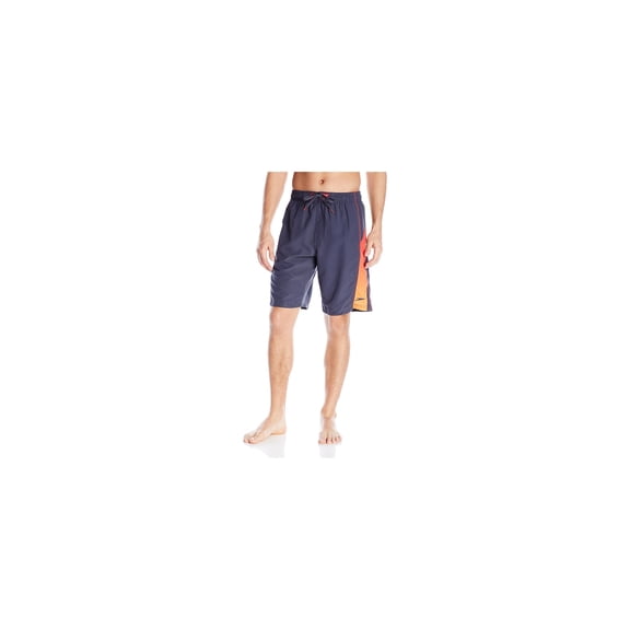 Speedo Mens Ombre Splice Volley Swim Bottom Board Shorts, Blue, Small