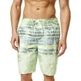 thumbnail image 1 of Speedo Mens Palm Striped Swim Bottom Board Shorts, Green, Small, 1 of 1