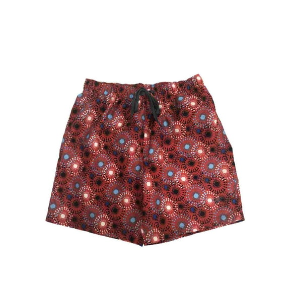 Speedo Mens Red White Blue Fireworks E-Board Board Short Swim Trunks Small