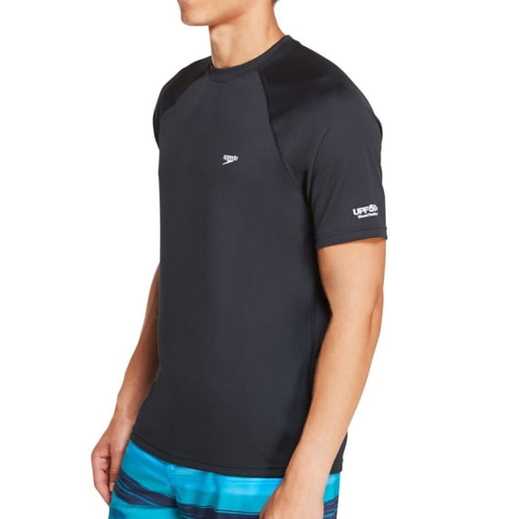 Speedo Mens Solid Short Sleeve Swim T-Shirt.