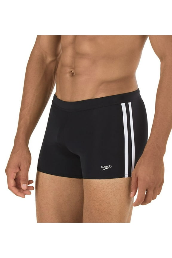 Men's Speedo 7300164 Shoreline Square Leg Fitness Swim Trunk (Black S)