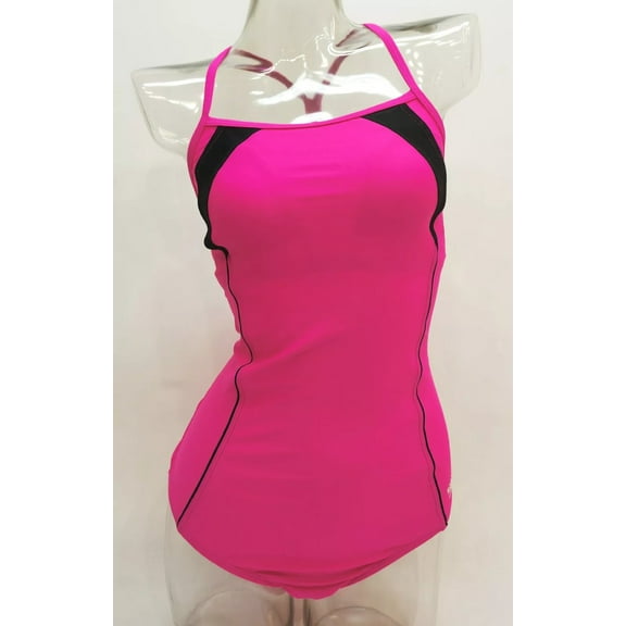 Speedo Pink Colorblock One-Piece PowerFLEX Swimsuit Women's 12
