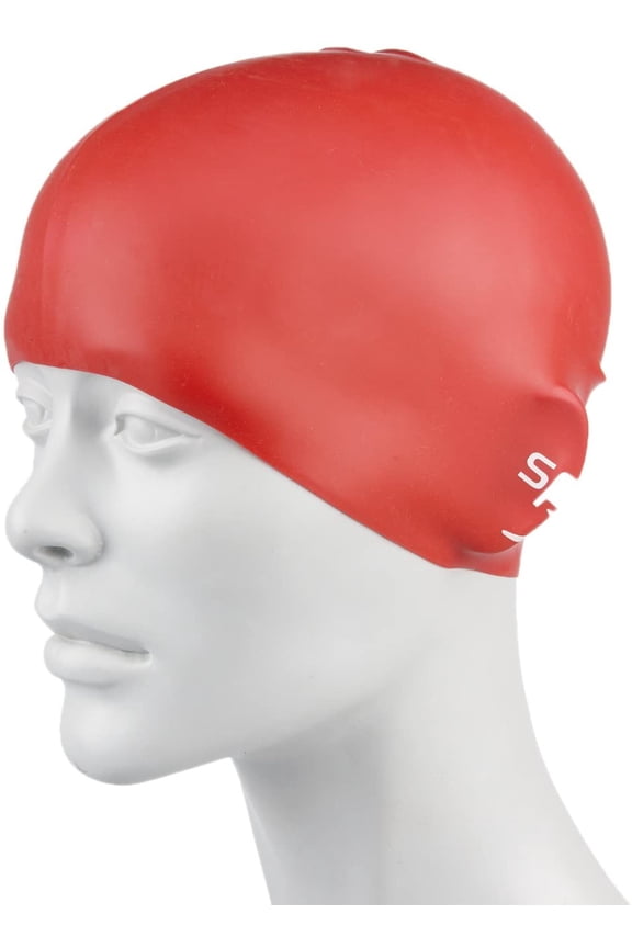 Plain Moulded Silicone Swim Cap for Juniors