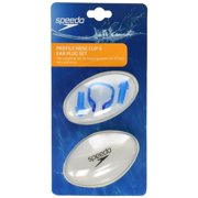 Speedo Profile Nose Clip and Ear Plug Set with Case, Blue