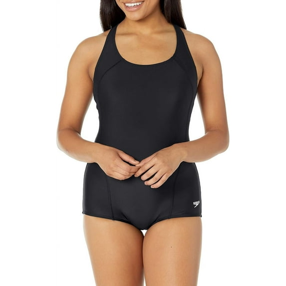 Speedo Racerback Solid Authentic Nylon One Piece Swimsuit, (Women's)