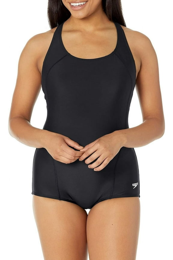 Racerback Solid Authentic Nylon One Piece Swimsuit, (Women's)