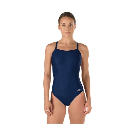Speedo Women's Swimsuit One Piece PowerFlex Flyback Solid Adult Team Colors