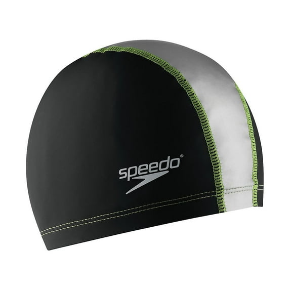 Speedo Stretch Fit Cap - Black/Silver - L/XL