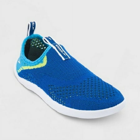 Speedo Surfwalker Knit Water Shoes, Breathable & Quick-Drying, Blue/Lime