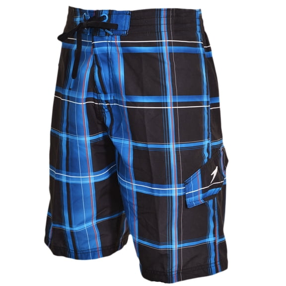 Speedo Swim Trunks (Small, Black w/Blue)