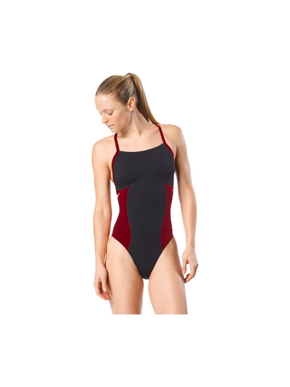 Swimsuit SPARK SPLICE Maroon/Black Size 22