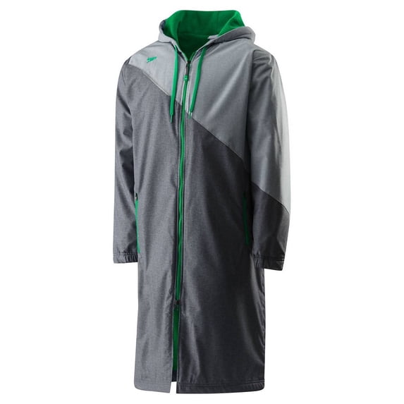 Speedo Unisex Color Block Parka - Green/Grey - X-Large