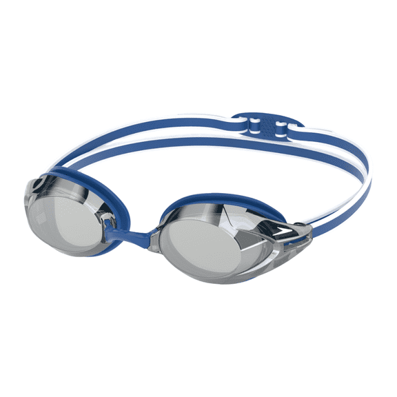 Speedo Vanquisher 3.0 Mirror Anti-Fog Swimming Goggles, Blue/White