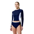 thumbnail image 1 of Speedo Women's Colorblock Long Sleeve Swim Tee, Sizes XS-XXL, 1 of 8