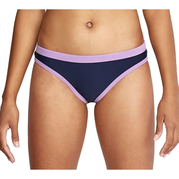 Speedo Women's Hipster with Binding Swim Bottoms (Peacoat, XL)