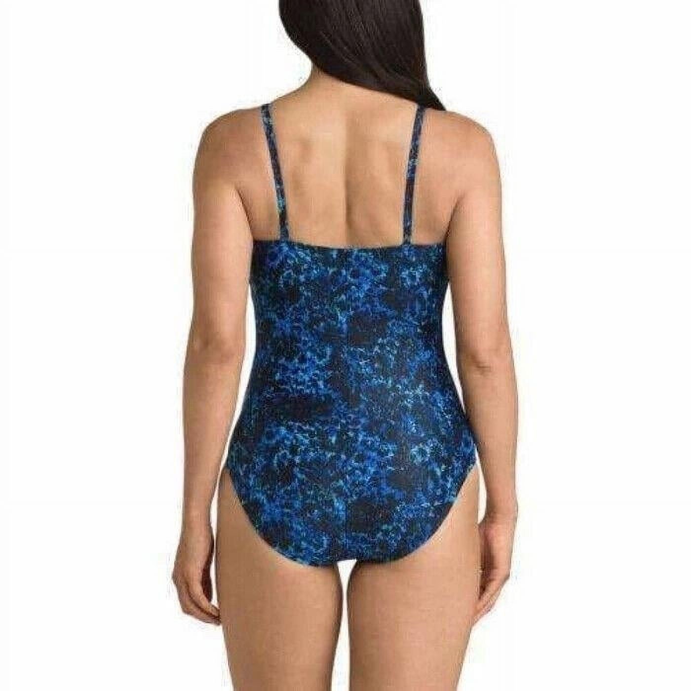 Speedo Women's One-Piece Swimsuit, BLUE TEXTURE, 6 New with box/tags - image 1 of 4
