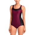thumbnail image 1 of Speedo Women's One Piece Swimsuit,Keyhole Racerback, Moderate Cut (Potent Purple, Medium), 1 of 2