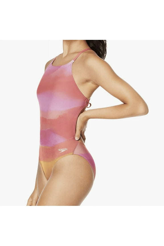 Women's Swimsuit One Piece Endurance Turnz Tie Back Printed - SIZE: 24