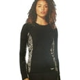 thumbnail image 1 of Speedo Women's UV 50+ Quick Dry Long Sleeve Performance Swim Tee(Speedo Black, X-Large), 1 of 1