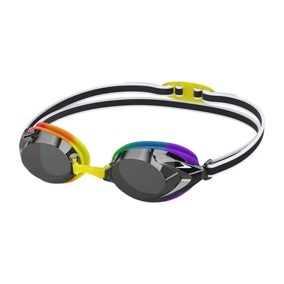 Speedo Junior Vanquisher 3.0 Mirror Anti-Fog Swimming Goggles, Rainbow