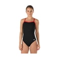 thumbnail image 1 of Speedo Womens Contrast Trim Cheeky One-Piece Swimsuit, 1 of 2