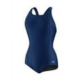 thumbnail image 1 of Speedo Swimsuit One Piece PowerFlex Princess Seam Ultraback Navy, 10, 1 of 2