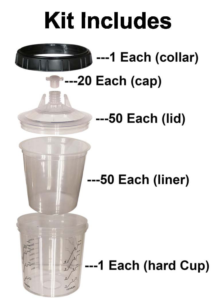 Speedokote Q-Cup 300ml Disposable Liner Cup System, 190 micron, Requires Adapter