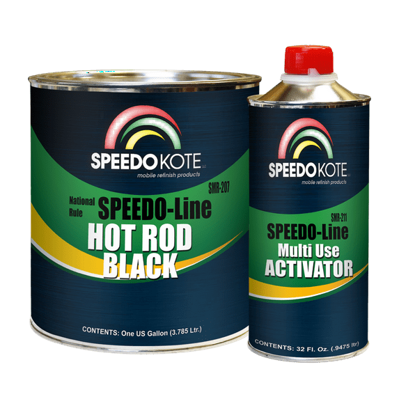 Speedokote SMR-207/211 Black Urethane Auto Body Paint, Satin, 1 gal