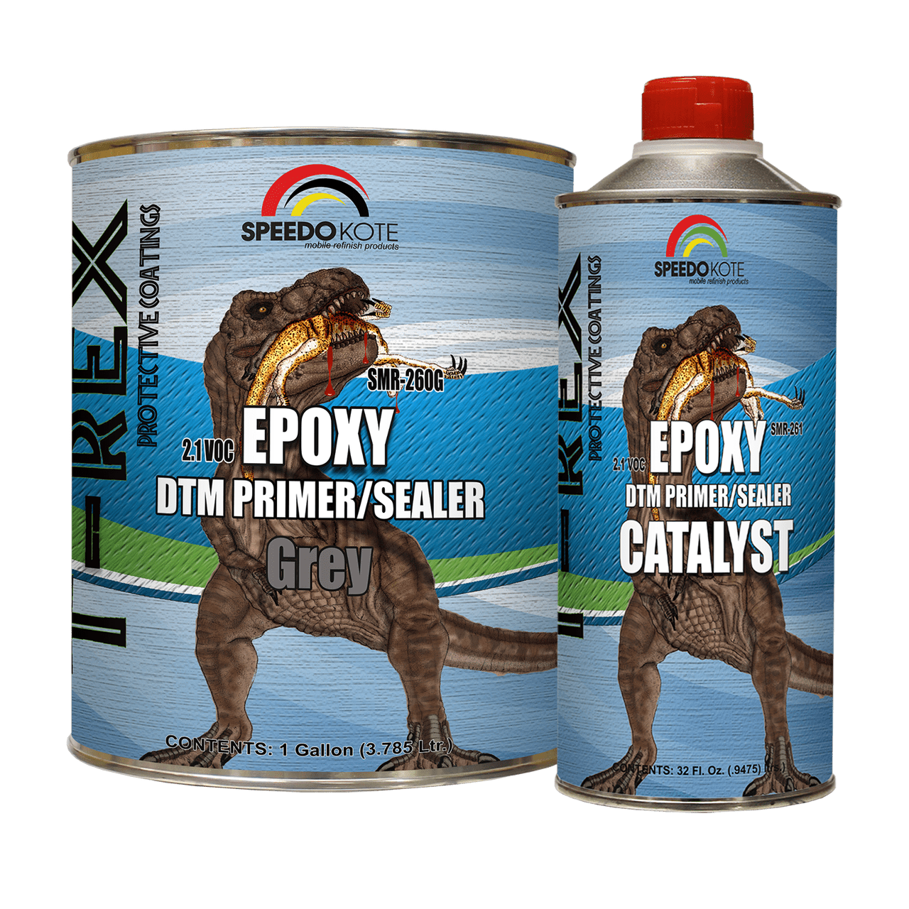 Speedokote SMR-260G DTM Primer/Sealer Gray Paint Primers, 10 oz