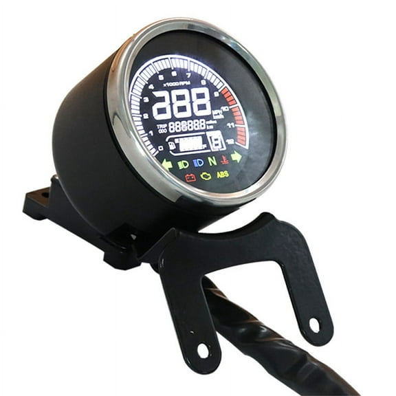 Speedometer Tachometer Gauge Universal LCD Digital Backlight MPH KM/H Motorcycle