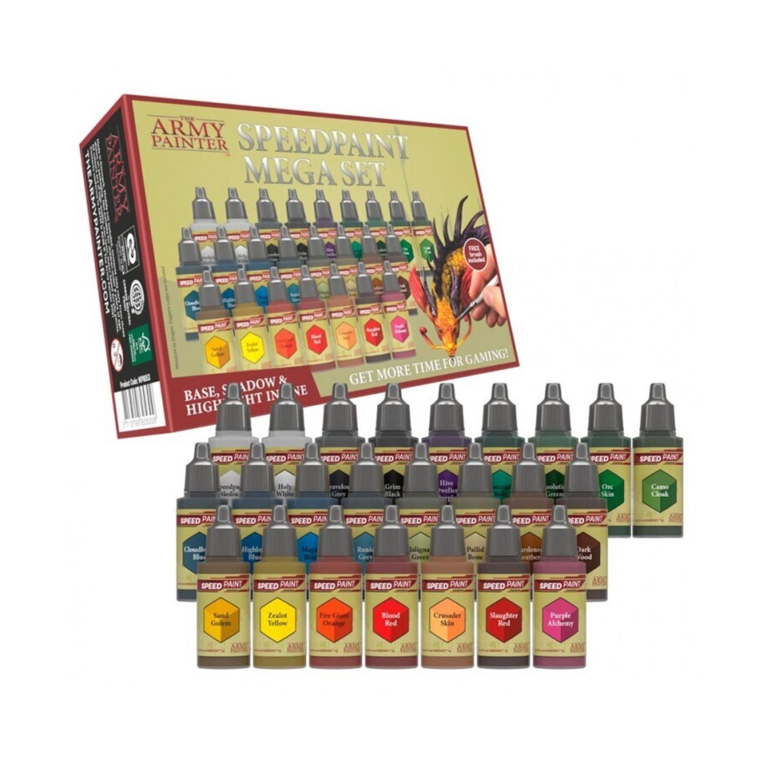 Painting Kit for Adults - 38 Piece Set Includes 24 Acrylic Paints, 3 Canvas, 6 Brushes, Wood Palette, Color Wheel, Spatula - Art Supplies for