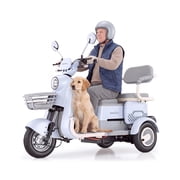 Speedrid Electric Tricycle for Adults & Seniors,Peak 749W E-Trike with 2 Seater,Max 15.5Mph 3 Wheel Electric Mobility Scooter,48V/25Ah High-capacity Battery UL2849 Certified
