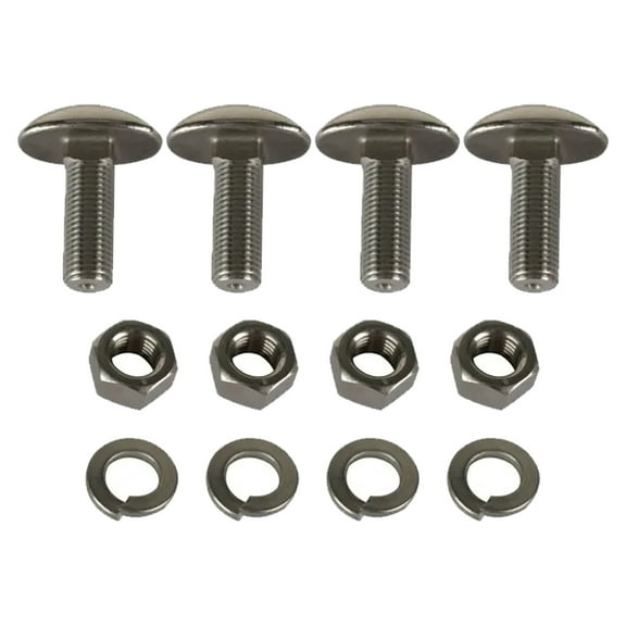 Speedway 1933-40 Ford Stainless Oval Head Bumper Bolts 4 PK