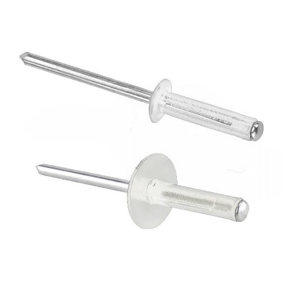 Speedway 3/16 Small & Large Head Alum Exploding Rivets, White