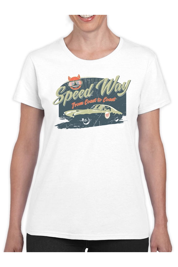 Speedway Classic - Retro Racing Car Graphic Women's T-shirt