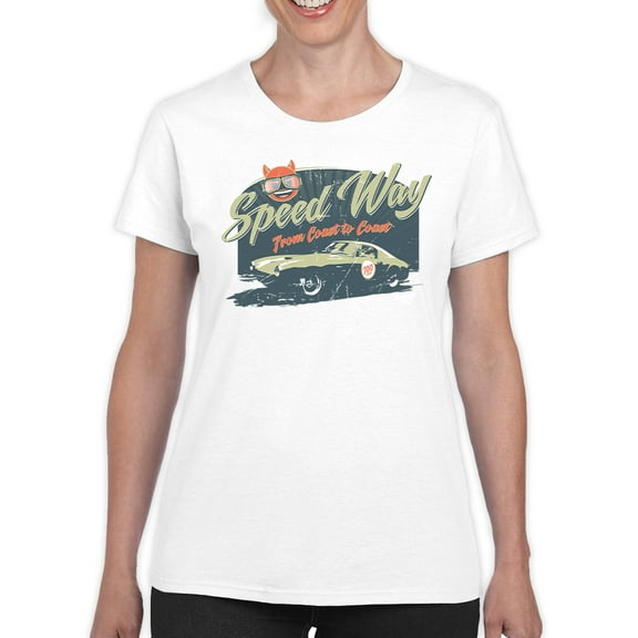 Speedway Classic - Retro Racing Car Graphic Women's T-shirt