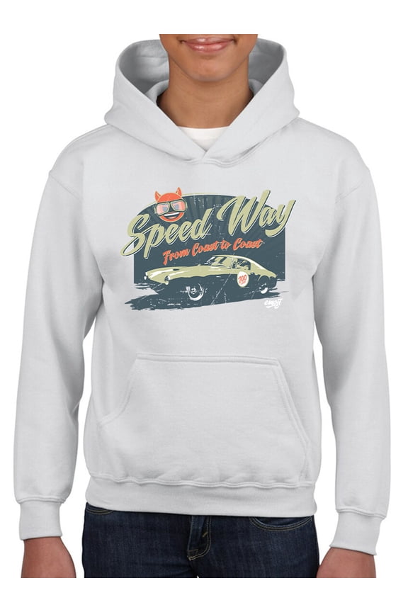 Speedway Classic - Retro Racing Car Graphic Youth's Hoodie