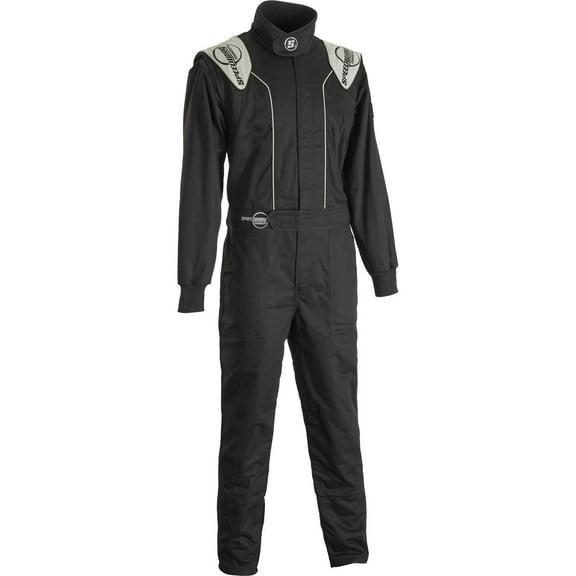 Speedway Double-Layer SFI-5 One-Piece Racing Suit, Black Medium
