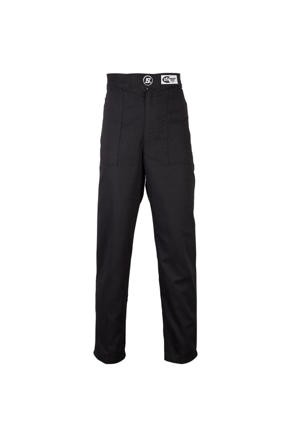 Economy SFI-1 Fire Resistant Racing Suit Pants, FRC Material, Elastic Cuffs, Adjustable Waist, TPP 6 Rated, Suitable for All Racing Types, Black, XXL