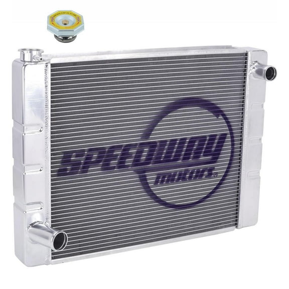 Speedway Ford Universal Alum Radiator & Cap, 28 Inch 29-31 psi