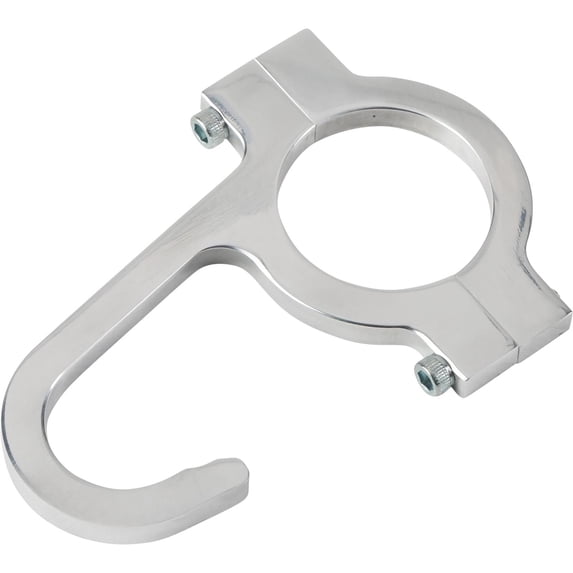 Speedway Motors Helmet and Steering Wheel Hook with 1-1/2 Inch Tube Clamp, 6061 Aluminum Anodized Roll Bar Mount, Compact Storage Hanger for Race Car Interiors