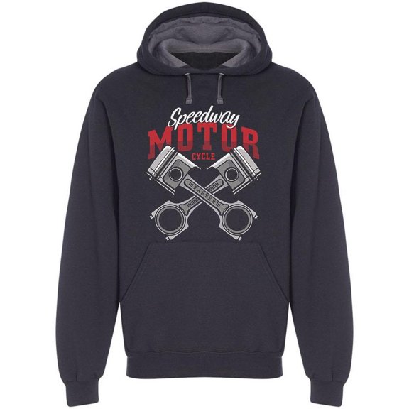 Speedway Motorcycle Hoodie Men - Men Hoodie, Large