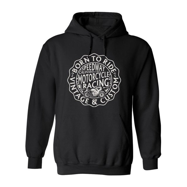 Speedway Motorcycle Racing. Hoodie Men -Image by Shutterstock, Male 3X-Large