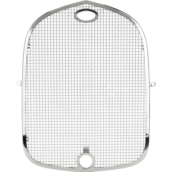 Speedway Motors 1928-29 Ford Model A Radiator Stone Guard: Fully Polished Stainless Steel, Includes Attachment Hardware, Rubber Cushions, Isolation Tabs, Compatible with Grille Shell
