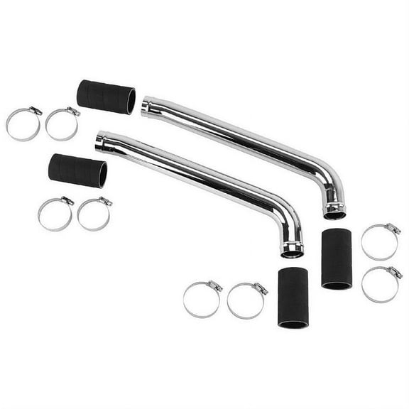 Speedway Motors 1942-1948 Flathead 59A Ford V8 Chrome Radiator Hose Kit, 3-Ply Connectors, Includes Eight Stainless Steel Worm Gear Hose Clamps - Perfect for Cars and 1942-1946 Trucks