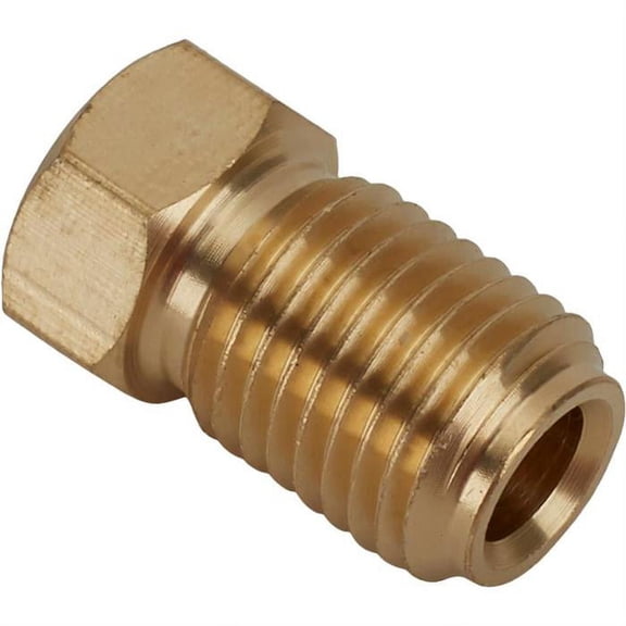 Speedway Motors 3/8 Inch-24 Inverted Male Flare Plug for Master Cylinder Ports - Universal Fit - Brass Plug Fitting - Great Seal - 0.705" Length