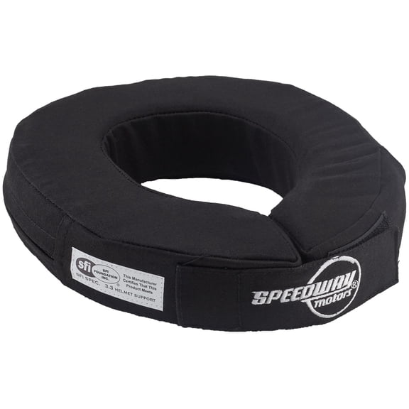 Speedway Motors Adjustable Black Cotton Fire Retardant Cotton Neck Brace for Long Races