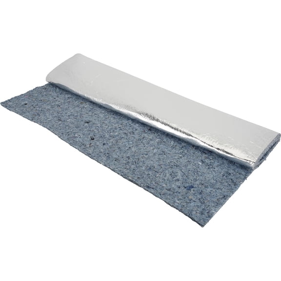Speedway Motors Aluminized Heat and Sound Insulation Shield - Universal Fit, Aluminum Backing, Fibertech Padding, Perfect for Cars and Trucks, 46" x 75" Sheet