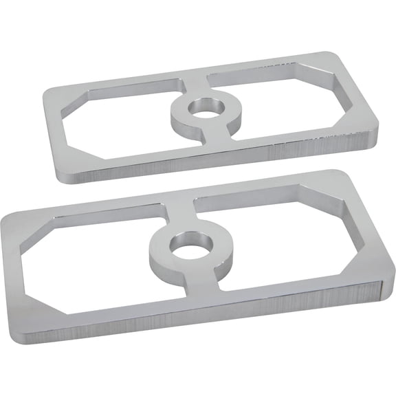 Speedway Motors Aluminum Pinion Angle Leaf Spring Shims - Correct Pinion Angle - Universal Fit - 4 Degree - 5.00" Overall Length - 2.5 Springs - Sold as a Pair