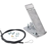 Speedway Motors Cast Aluminum Accelerator Throttle Pedal Assembly Includes Heavy Duty Cable, Mounting Hardware and Textured Pedal, 2.5 x 6 x .25 Inches